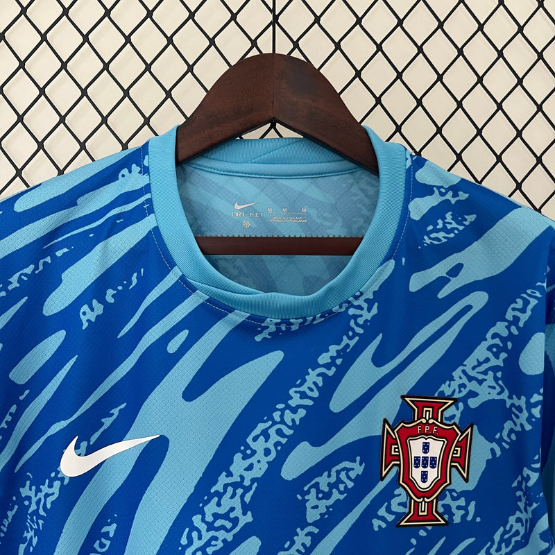 Camisa Portugal Goleiro Azul 24/25 - Nike Versão Torcedor Masculina