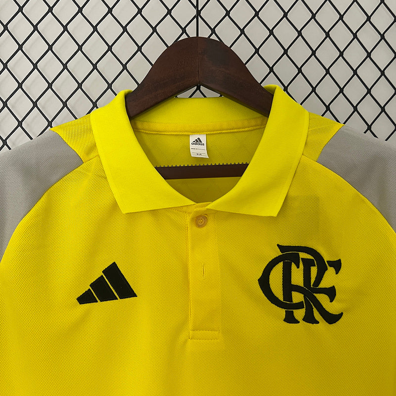 Camisa Flamengo Treino Polo Amarela 24/25 - Versão Torcedor Lançamento