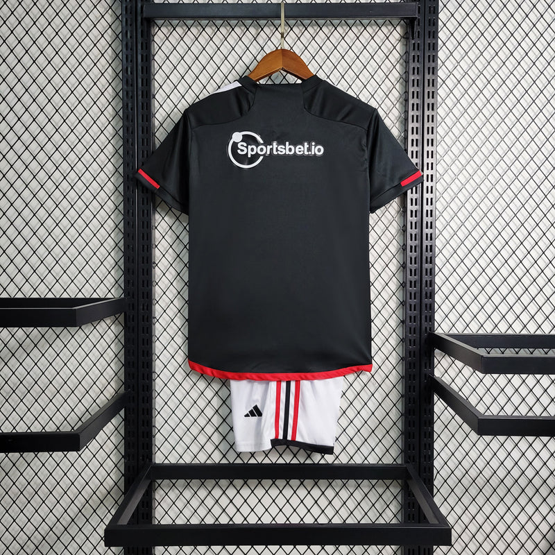 Kit Infantil São Paulo III 23/24 Adidas - Preto