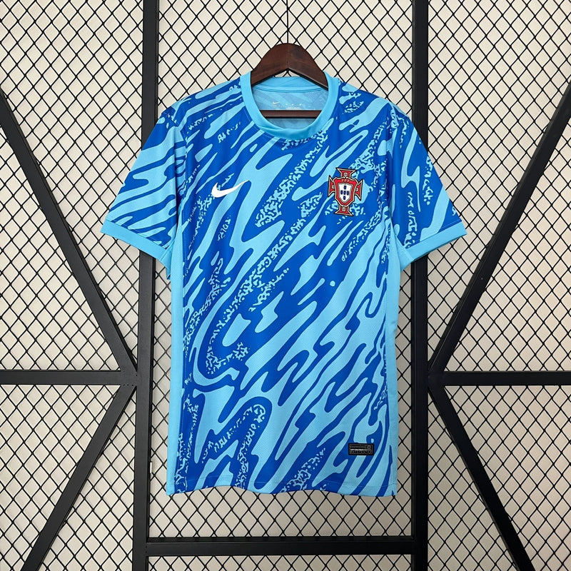 Camisa Portugal Goleiro Azul 24/25 - Nike Versão Torcedor Masculina