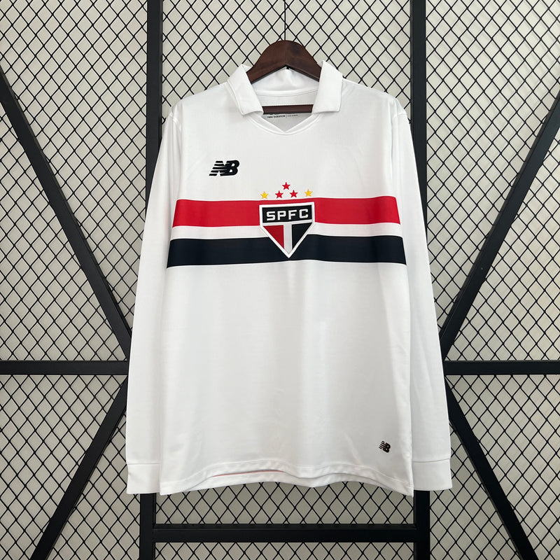 Camisa São Paulo Home Manga comprida 24/25 - Versão Torcedor