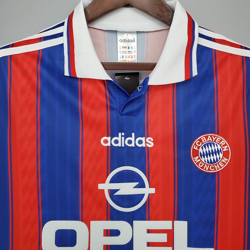 Camisa Bayern de Munique Retrô 1995/1997 Azul e Vermelha - Adidas