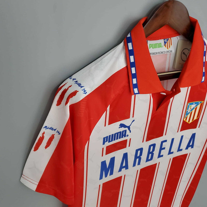 Camisa Atlético de Madrid Retrô 1994/1995 Branca e Vermelha - Puma