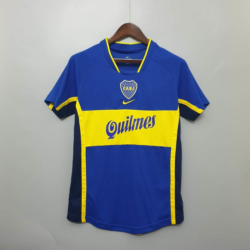 Camisa Boca Juniors Retrô 2001 Azul e Amarela - Nike