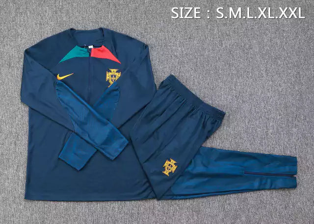 Conjunto Portugal 2023 Azul - Nike - Com Ziper