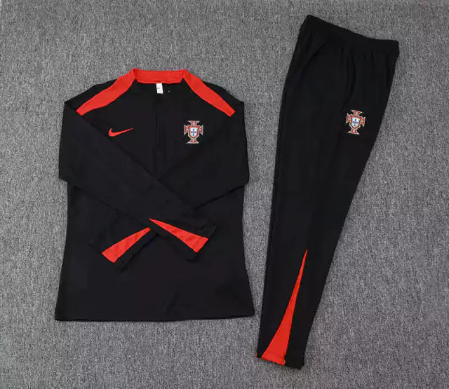 Conjunto Portugal 2024 Preto - Nike - Com Ziper