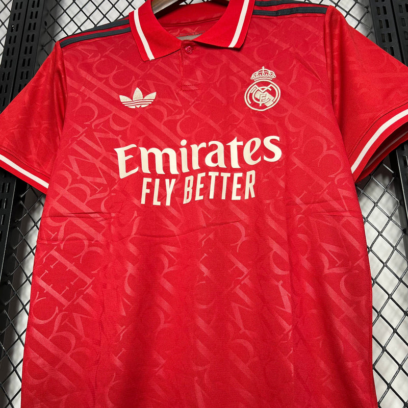 Camisa Real Madrid Vermelha 24/25 - Adidas Torcedor Masculina Lançamento